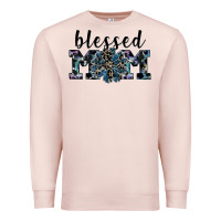 Pale Pink blessed mom Premium Sweatshirt - SublimationCraftShop