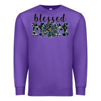 Purple blessed mom Premium Sweatshirt - SublimationCraftShop