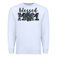 White blessed mom Premium Sweatshirt - SublimationCraftShop
