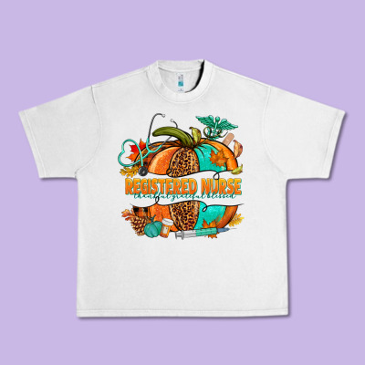 Registered Nurse Pumpkin Urban Heavy Tee Designed By Nancycooperartshop