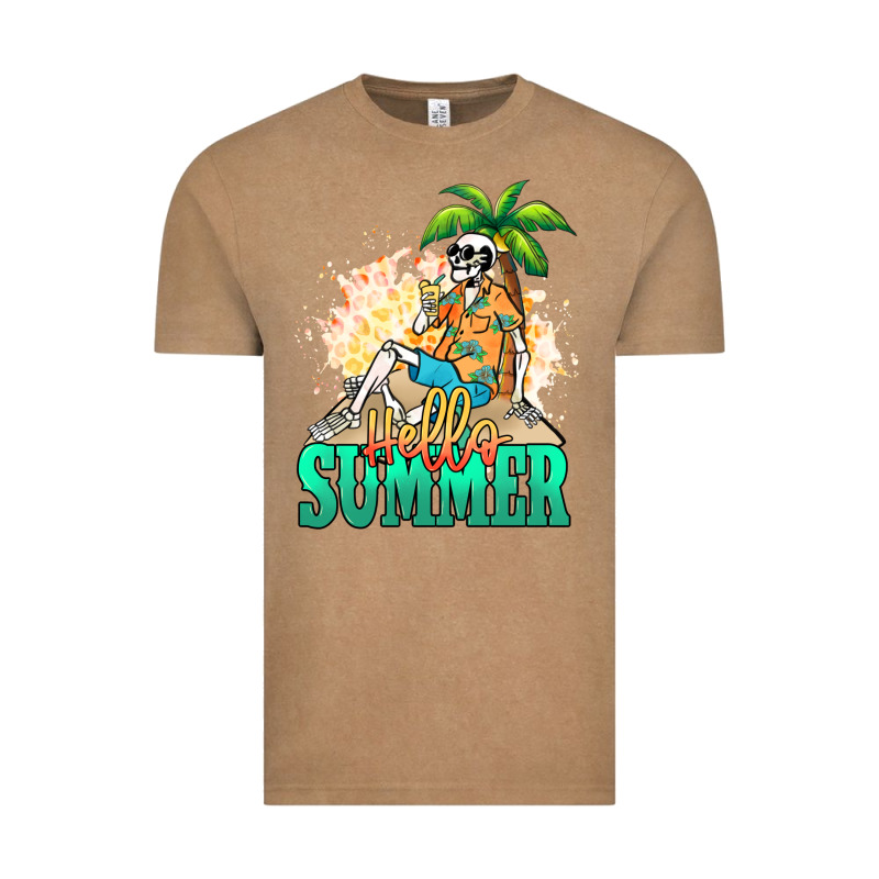 Hello Summer Skeleton Vintage Tee by NancyCooperArtShop | Teevron