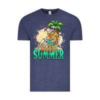 Vintage Denim Hello summer skeleton Vintage Tee - NancyCooperArtShop