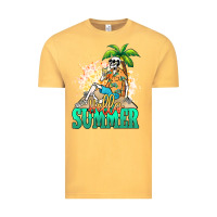 Vintage Mustard Hello summer skeleton Vintage Tee - NancyCooperArtShop