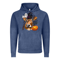 Vintage Denim Boo Heifer Cow Halloween Vintage Hoodie - texasbilliewilder