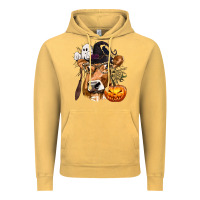 Vintage Mustard Boo Heifer Cow Halloween Vintage Hoodie - texasbilliewilder