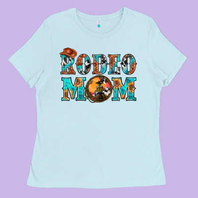 Western Rodeo Mom Ladies Tee Designed By Bundleandbundleshop