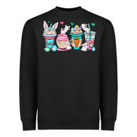 Black Easter bunnies coffee cups Heavyweight Sweatshirt - OliviaCreatesArt