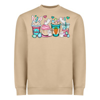 Mushroom Easter bunnies coffee cups Heavyweight Sweatshirt - OliviaCreatesArt