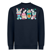 Easter Bunnies Coffee Cups Heavyweight Sweatshirt | Teevron