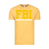 Vintage Mustard FBI, Female Body Inspector Funny Vintage Tee - DesigneFamous