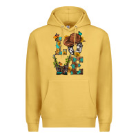 Antique Gold Western Love with Gun Premium Hoodie - BundleAndBundleShop