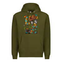 Army Green Western Love with Gun Premium Hoodie - BundleAndBundleShop
