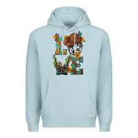 Blue Mist Western Love with Gun Premium Hoodie - BundleAndBundleShop