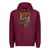 Burgundy Western Love with Gun Premium Hoodie - BundleAndBundleShop