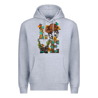 Heather Grey Western Love with Gun Premium Hoodie - BundleAndBundleShop