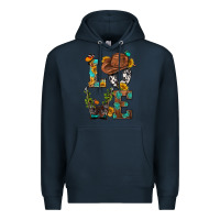 Navy Western Love with Gun Premium Hoodie - BundleAndBundleShop