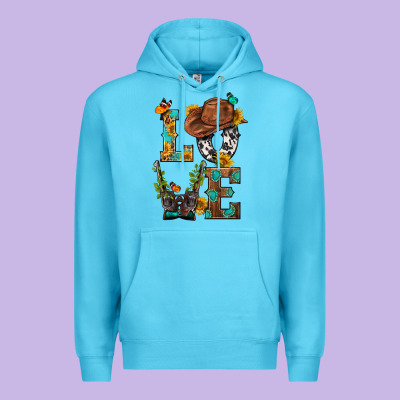 Western Love With Gun Premium Hoodie Designed By Bundleandbundleshop