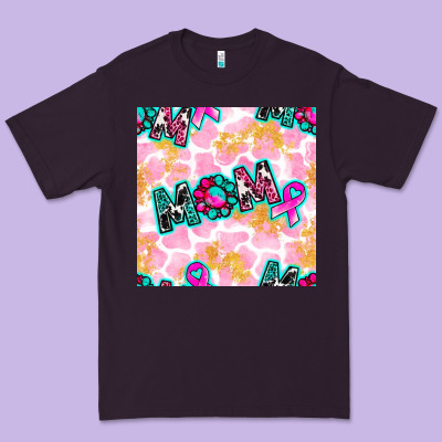 Breast Cancer Awareness Mom With Leopard Patterns Premium Tee Designed By Bundleandbundleshop