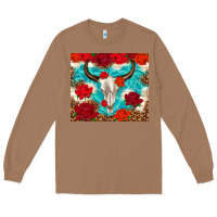Toasted Coconut bull skull rose Long Sleeve Tee - TumblerDesignByShophia