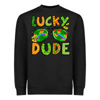 Black St. Patrick's Lucky dude Heavyweight Sweatshirt - OliviaCreatesArt