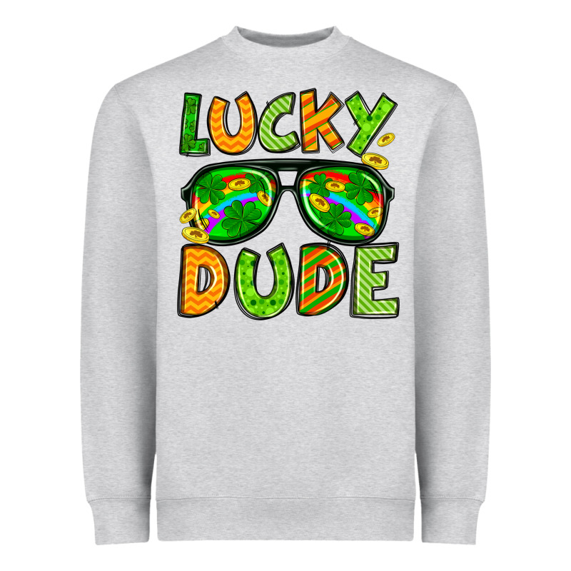 St. Patrick's Lucky Dude Heavyweight Sweatshirt by OliviaCreatesArt | Teevron