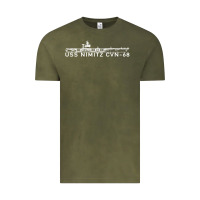 Vintage Olive uss nimitz navy supercarrier aircraft carrier gift Vintage Tee - DesigneFamous