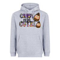 Heather Grey Candy Corn Cutie Heavyweight Hoodie - CowhideDigitalArt