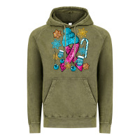 Vintage Olive winter breast cancer ribbon Vintage Hoodie - NancyCooperArtShop