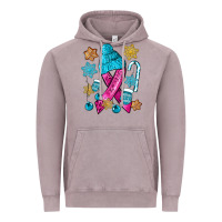 Vintage Zinc winter breast cancer ribbon Vintage Hoodie - NancyCooperArtShop