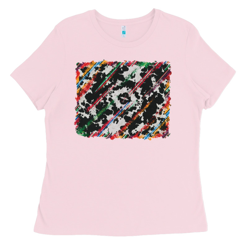 Cowhide And Serape Background Ladies Tee by RanaPortraitStore | Teevron