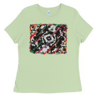 Matcha cowhide and serape background Ladies Tee - RanaPortraitStore
