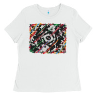 White cowhide and serape background Ladies Tee - RanaPortraitStore