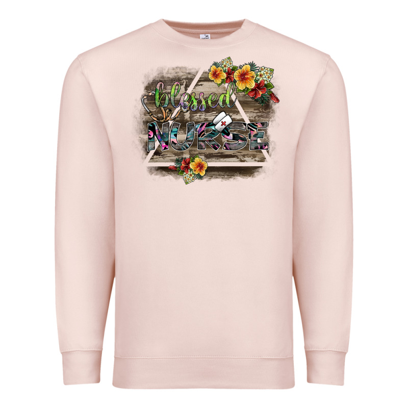 Blessed Nurse Premium Sweatshirt by SublimationCraftShop | Teevron