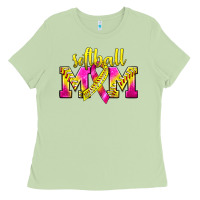 Matcha Softball Mom Breast Cancer Ladies Tee - BundleAndBundleShop