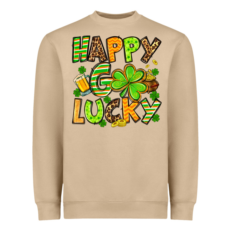 St. Patrick's Happy Go Lucky Heavyweight Sweatshirt by OliviaCreatesArt | Teevron