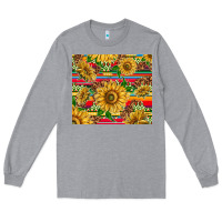 Heather Grey mexican sunflowers Long Sleeve Tee - TumblerDesignByShophia