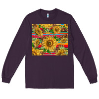 Plum mexican sunflowers Long Sleeve Tee - TumblerDesignByShophia