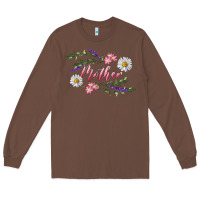 Chestnut Floral Daisy Mother Long Sleeve Tee - RanaPortraitStore