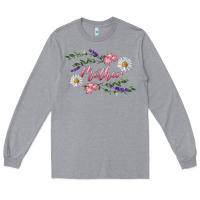 Heather Grey Floral Daisy Mother Long Sleeve Tee - RanaPortraitStore