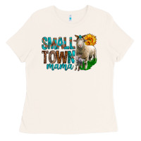 Bone Small Town Mama With Sheeps Ladies Tee - BundleAndBundleShop