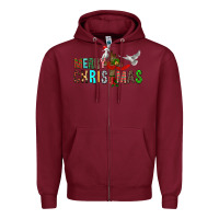 Burgundy Merry christmas cross Zipper Hoodie - FaDigitalArtStudio