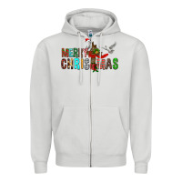 Dove Grey Merry christmas cross Zipper Hoodie - FaDigitalArtStudio