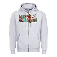 Heather Grey Merry christmas cross Zipper Hoodie - FaDigitalArtStudio