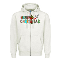 Oatmeal Heather Merry christmas cross Zipper Hoodie - FaDigitalArtStudio