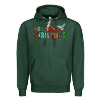 Sports Green Merry christmas cross Zipper Hoodie - FaDigitalArtStudio