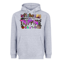 Heather Grey witches be trippin Heavyweight Hoodie - CowhideDigitalArt