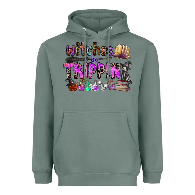 Witches Be Trippin Heavyweight Hoodie by CowhideDigitalArt | Teevron