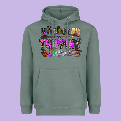 Witches Be Trippin Heavyweight Hoodie Designed By Cowhidedigitalart