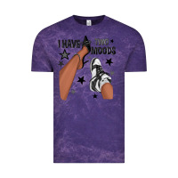 Cloud Purple I Have Two Moods Black Sneakers Afro Girl Vintage Tee - texasbilliewilder