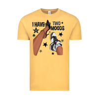 Vintage Mustard I Have Two Moods Black Sneakers Afro Girl Vintage Tee - texasbilliewilder